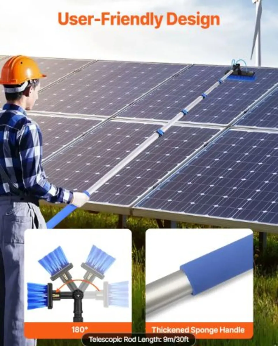 Water Fed Pole Kit, 9m Solar Panel Cleaning Pole - Image 3