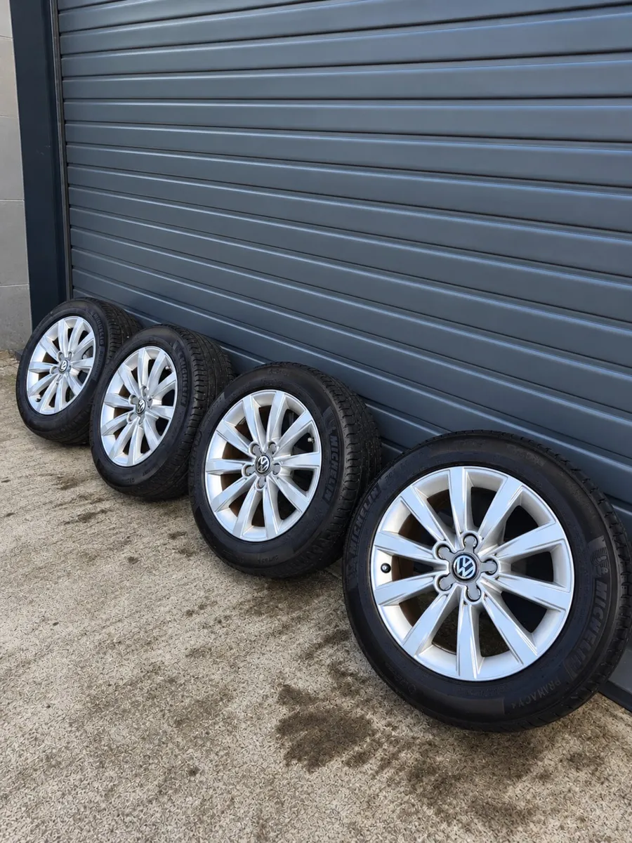 16" Alloys + Tyres 5x112, VW Golf, Caddy,Jetta etc - Image 1