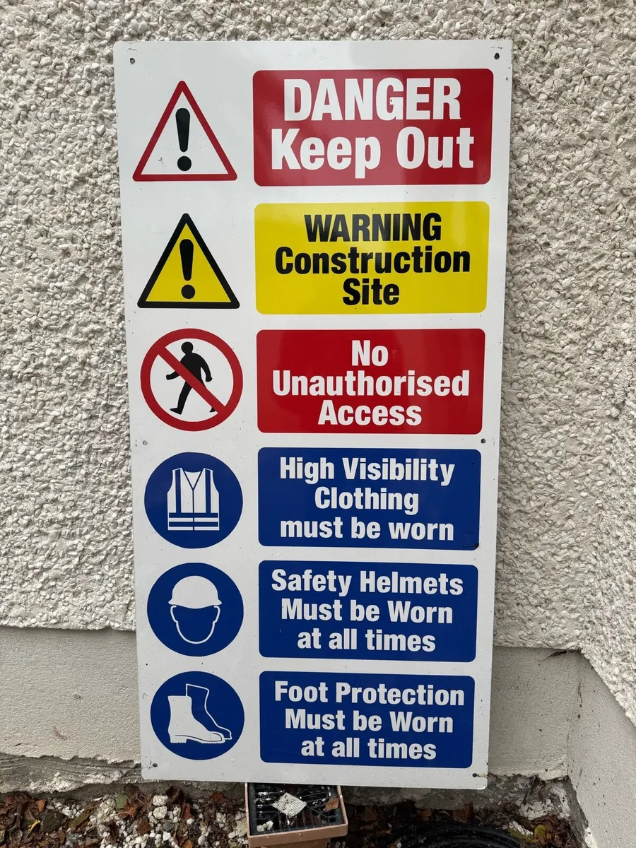 Construction Site Safety Notice 600 x 1200 - Image 1