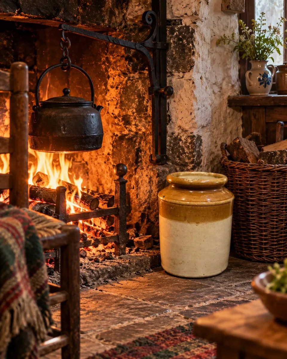 antique vintage jar kitchen rustic cottage pub fir - Image 1