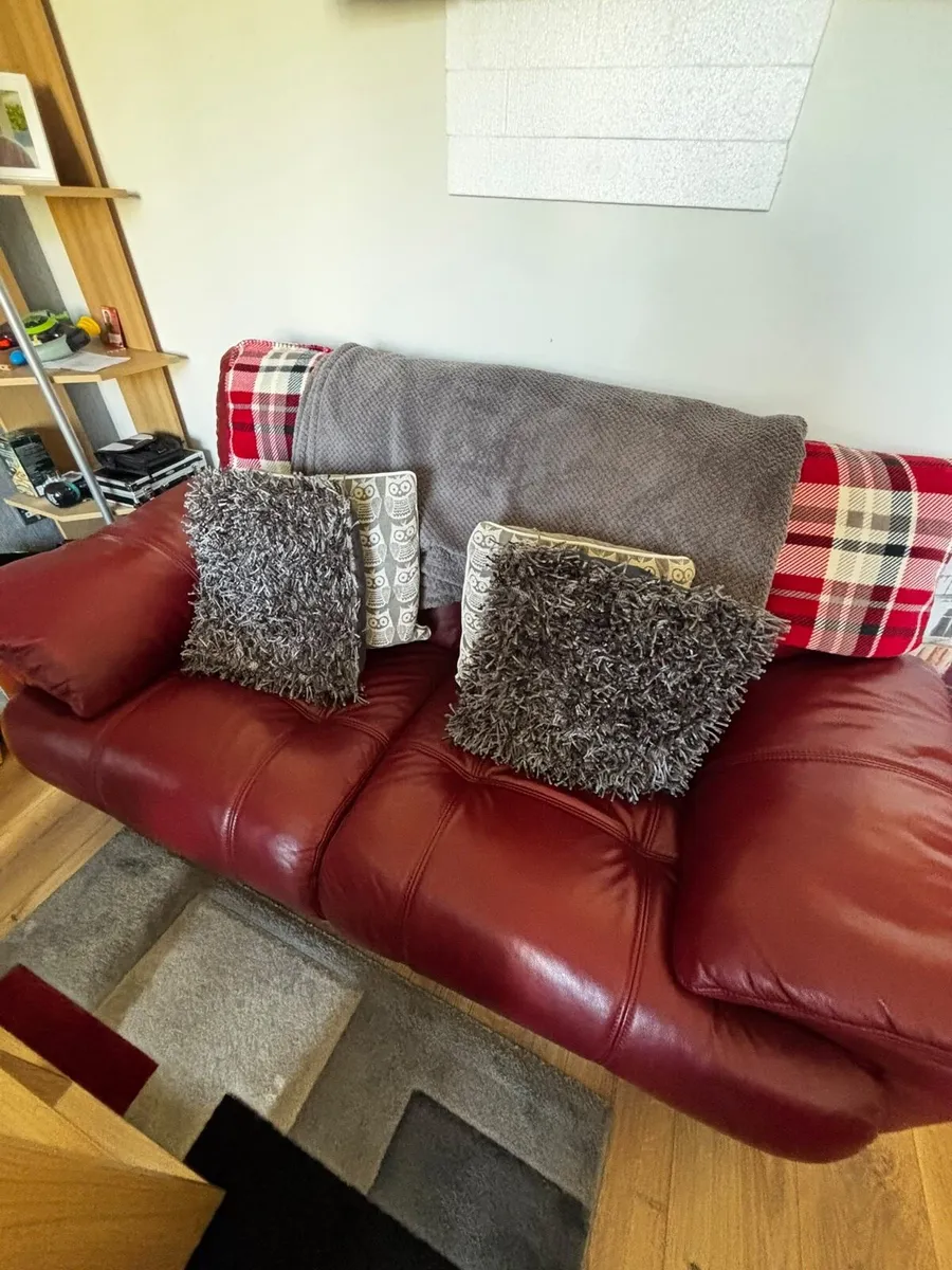 2 and 3 Seater Leather Couches - Image 2