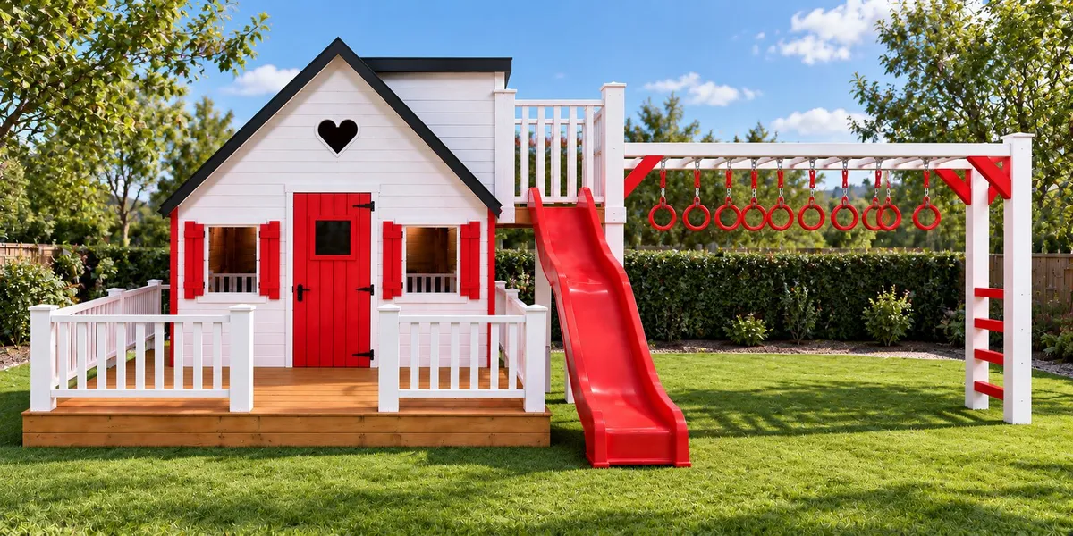 Brand new Playhouse , Swing, slide, Mud kitchen - Image 1