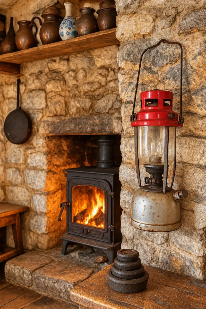 antique vintage tilly lamp rustic cottage pub fire - Image 1