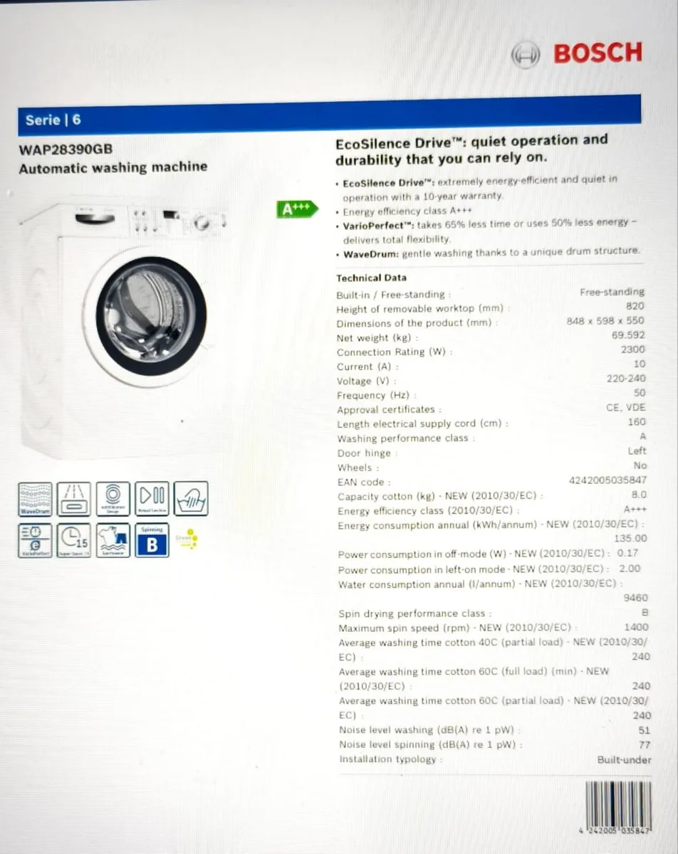 Washing machine - BOSCH - Image 3
