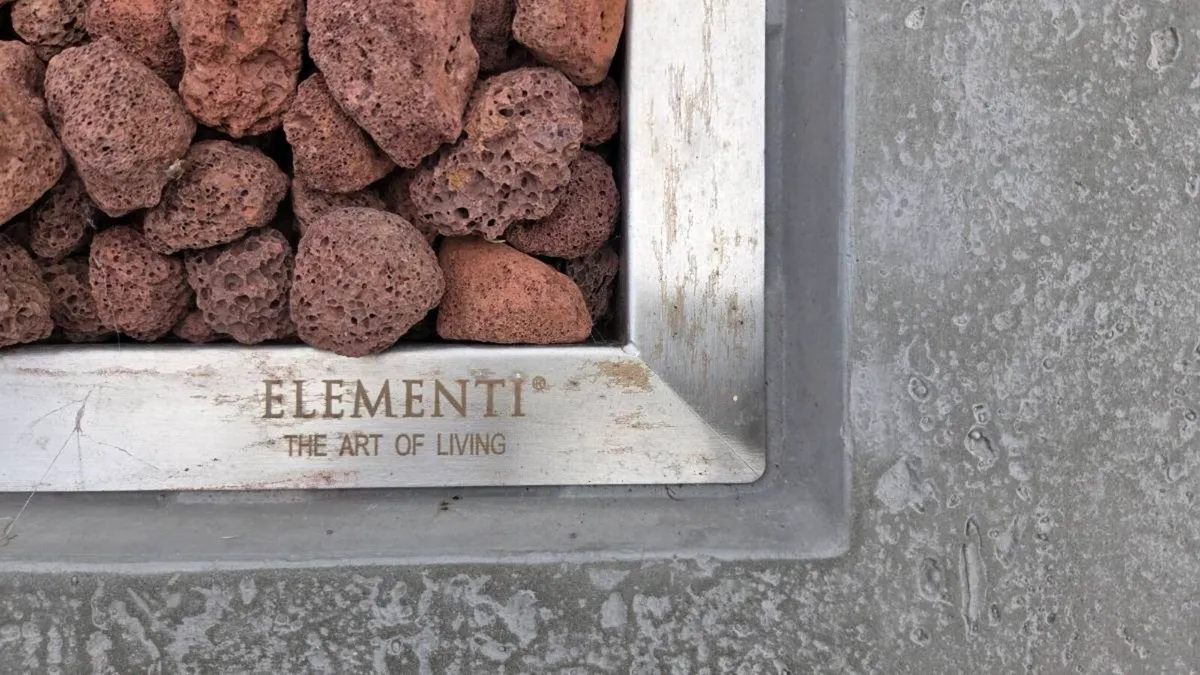 Elementi Manhattan Square Concrete Gas Fire Pit - Image 3