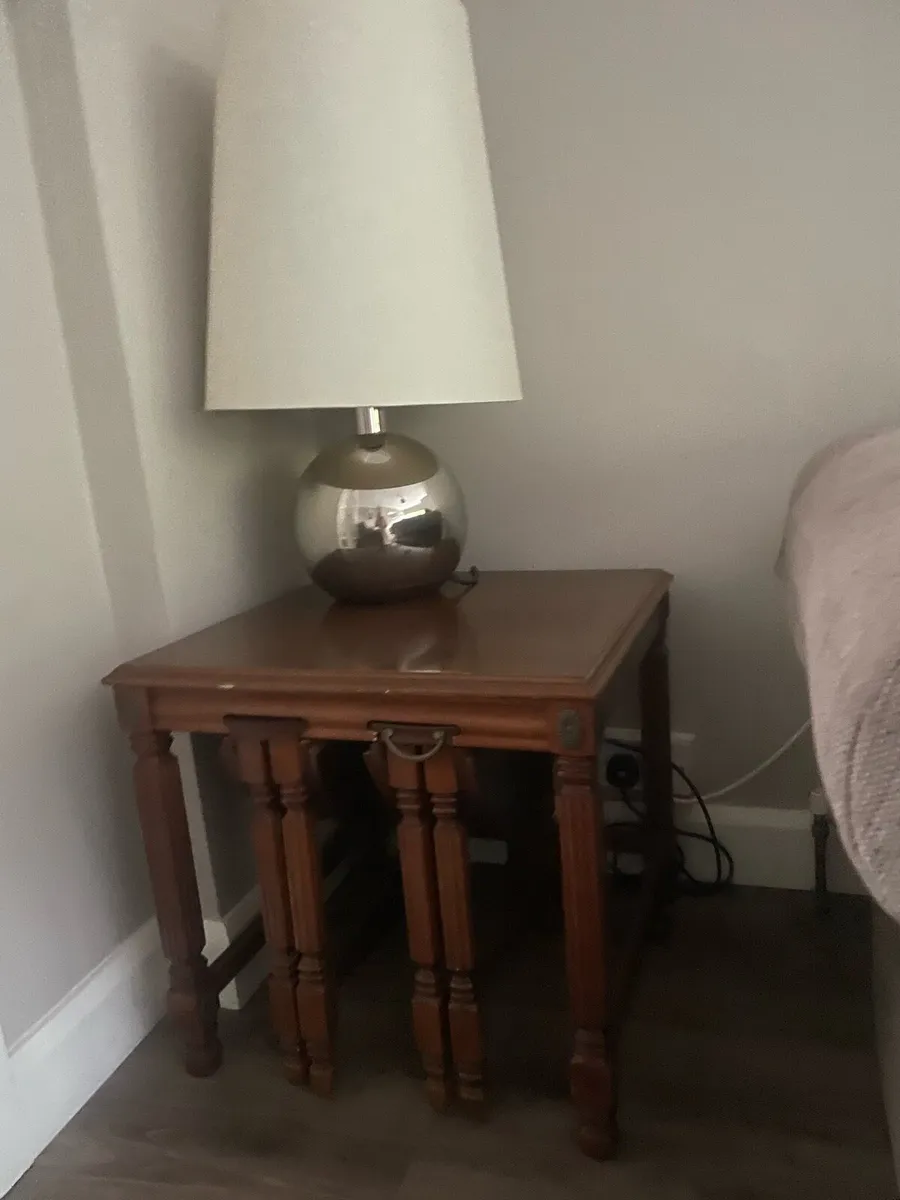 Coffee table, side tables & lamp - Image 3