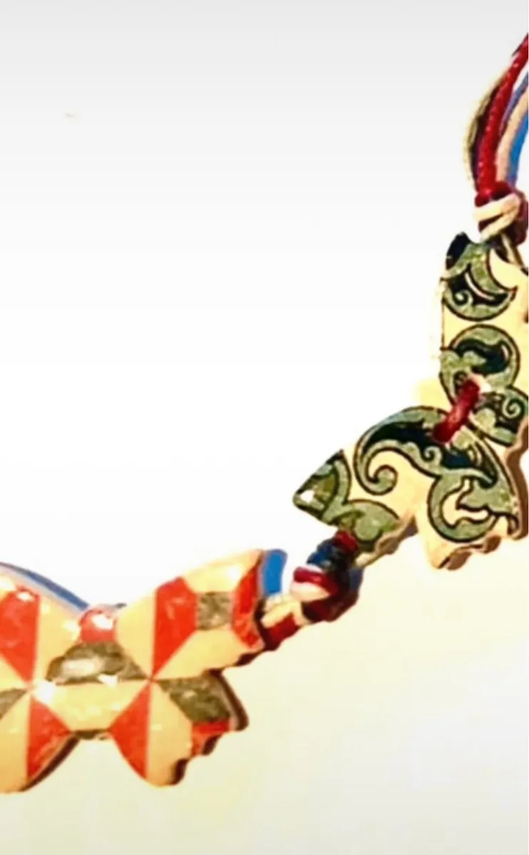 Artisan Butterfly Cord Statement Necklace - Image 3