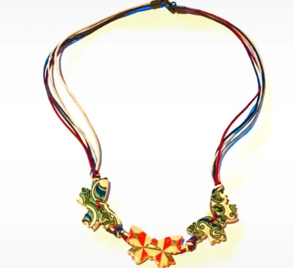 Artisan Butterfly Cord Statement Necklace - Image 1