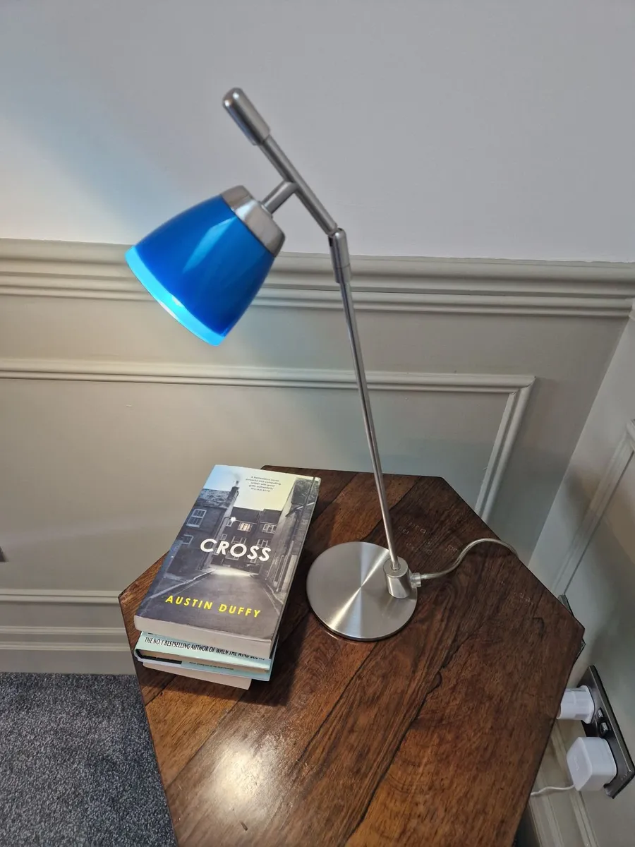 Vintage Aluminor blue desk lamp, retro design - Image 4
