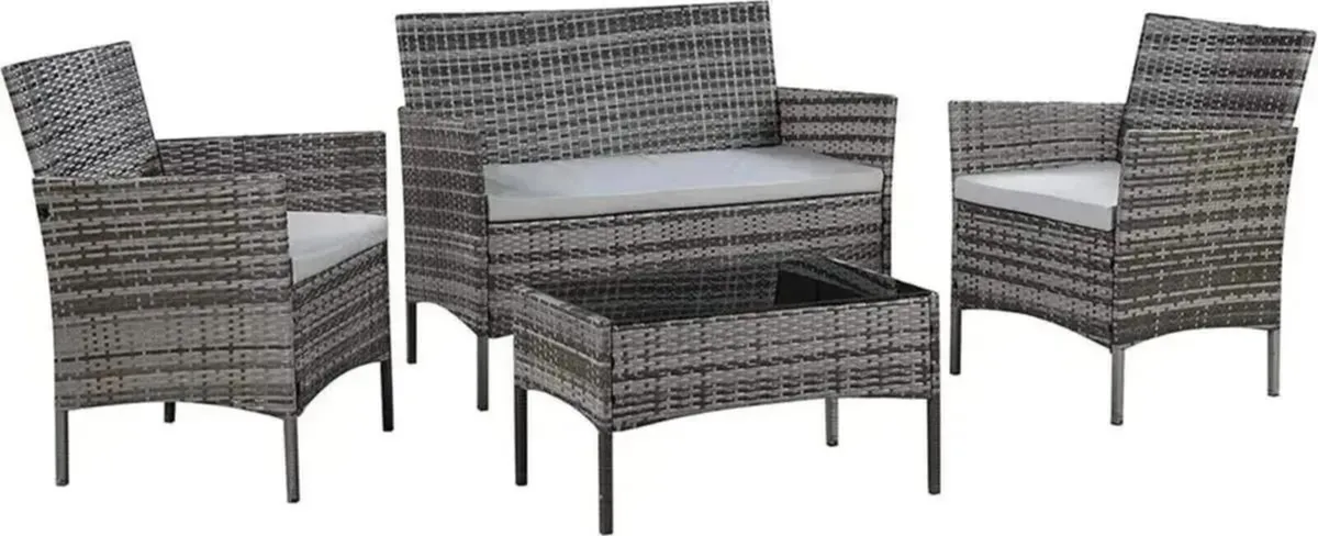 Rattan Garden Furniture Set 4 Piece Outdoor - Image 4