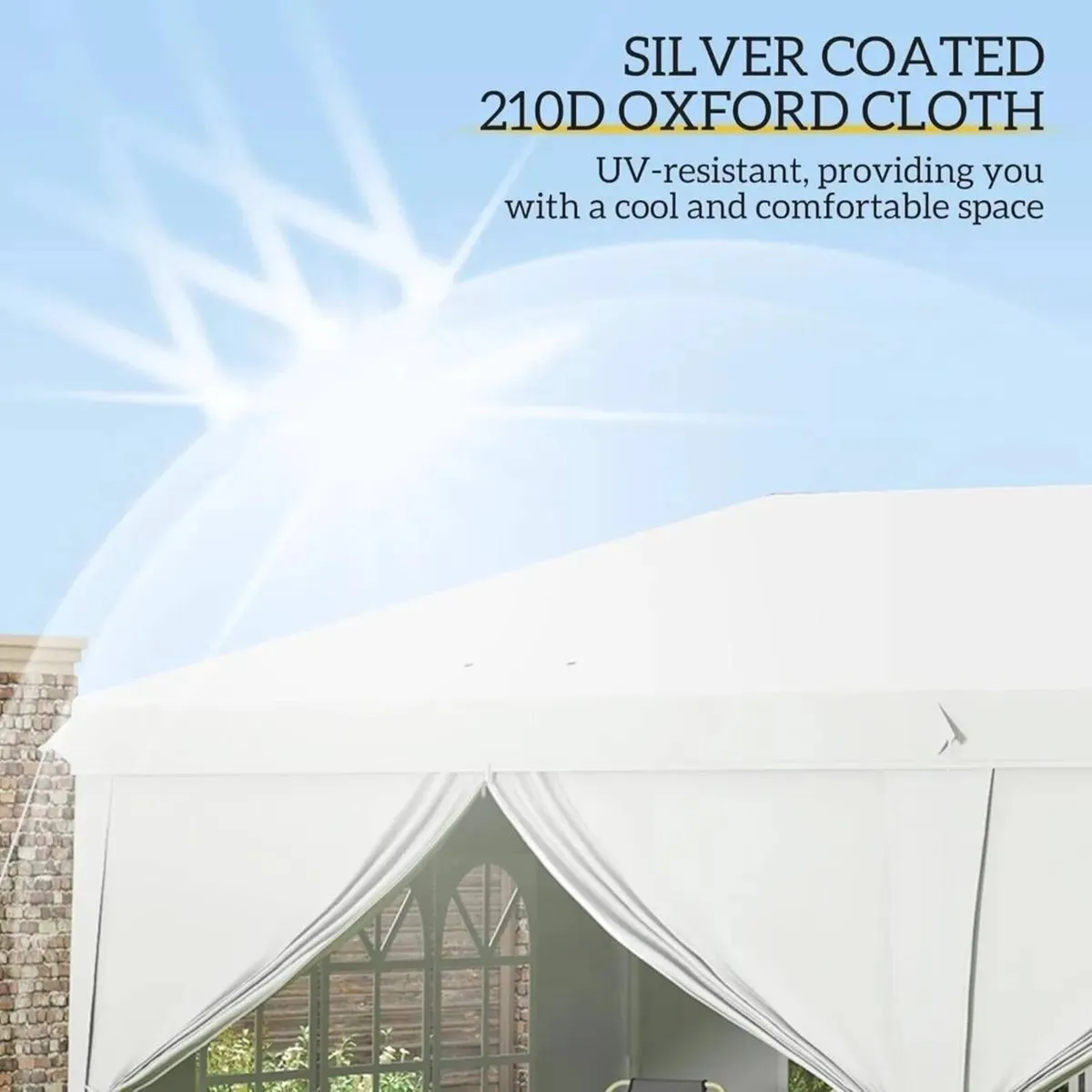 Gazebo 3x6m Foldable Pop Up Tent with Windows - Image 2