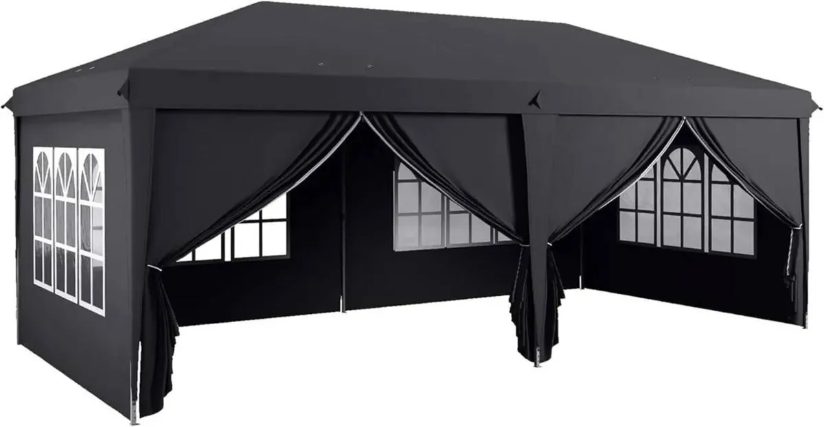 Gazebo 3x6m Foldable Pop Up Tent with Windows - Image 4