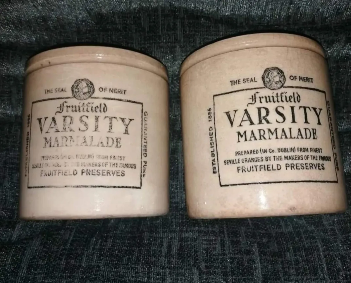 2 VERY RARE JAM JARS 1920S