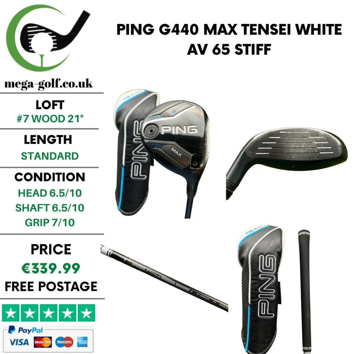Ping G440 Max #7 Wood 21° / Stiff - Image 1