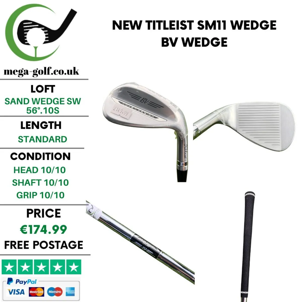 New Titleist SM11 Wedge Sw 56°.10S / Bv Wedge - Image 1
