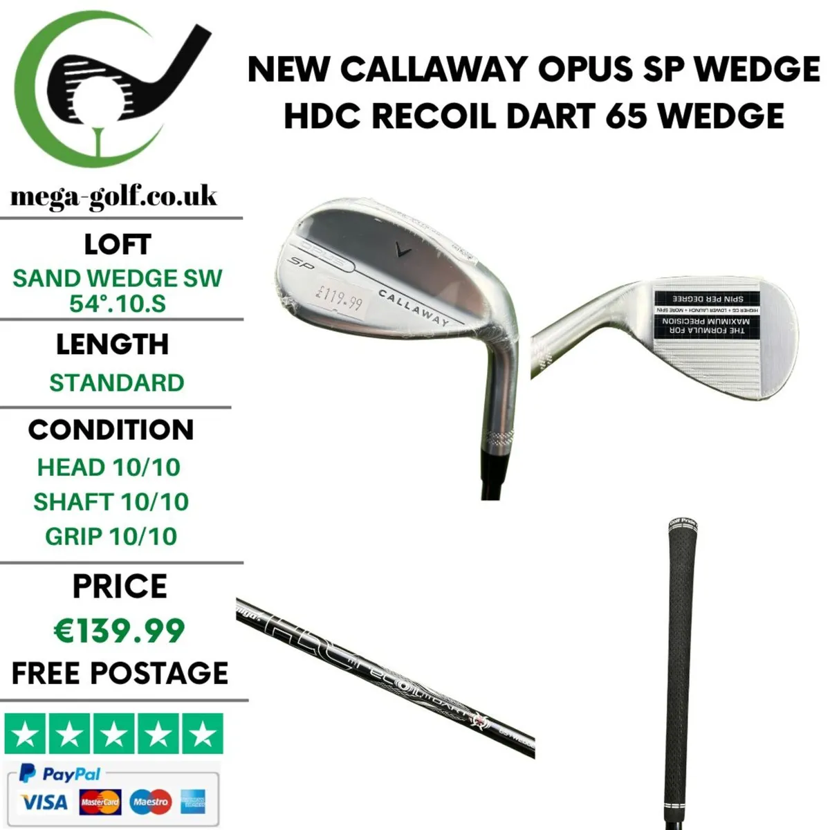 New Callaway Opus SP Wedge Sw 54°.10.S / Wedge - Image 1
