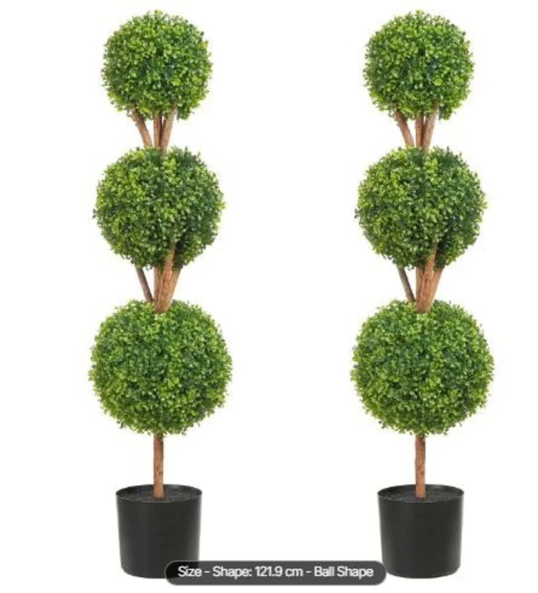 Artificial Topiaries Boxwood Trees, 48 inch - Image 2