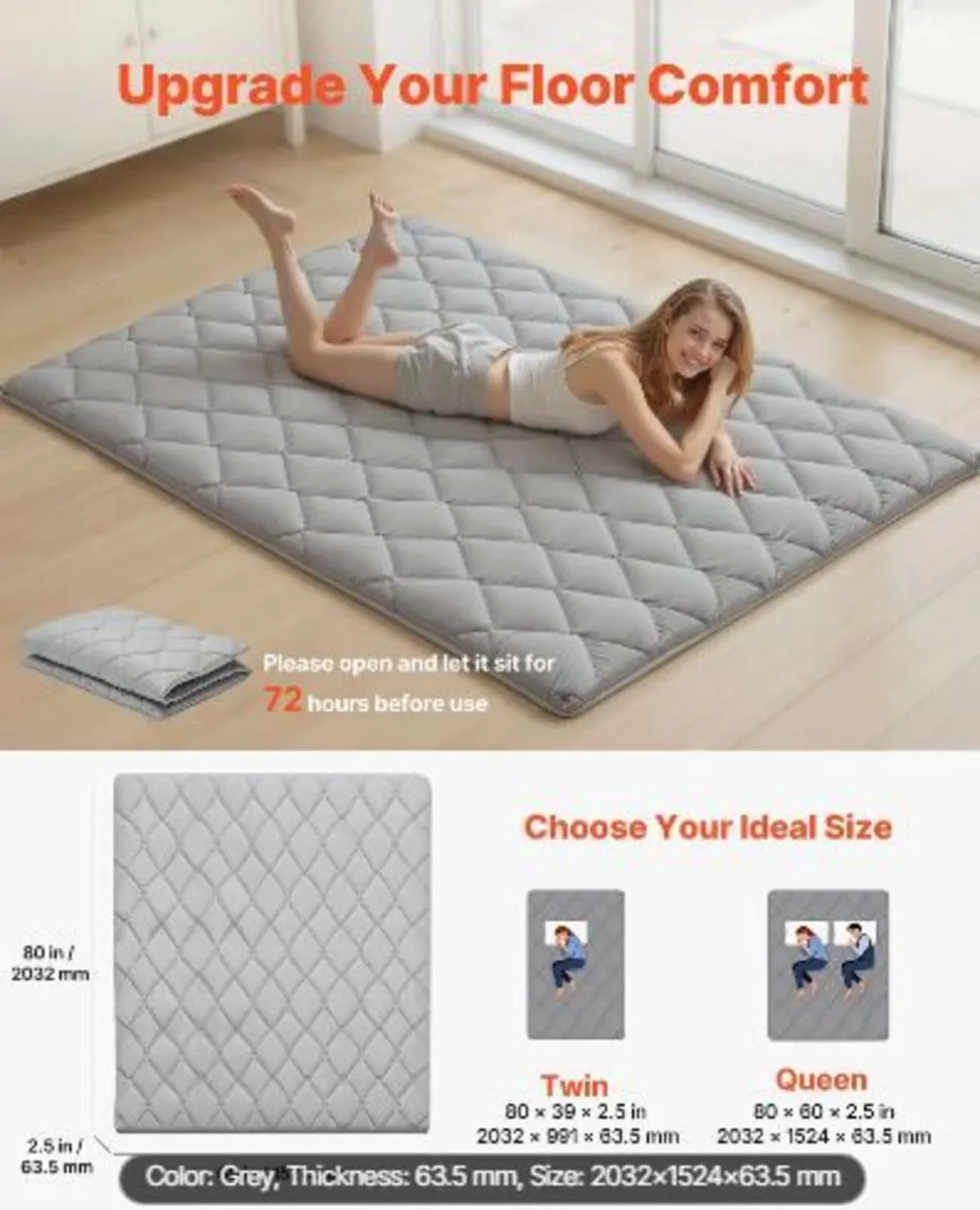 apanese Tatami Mat, Queen Size Foldable - Image 2