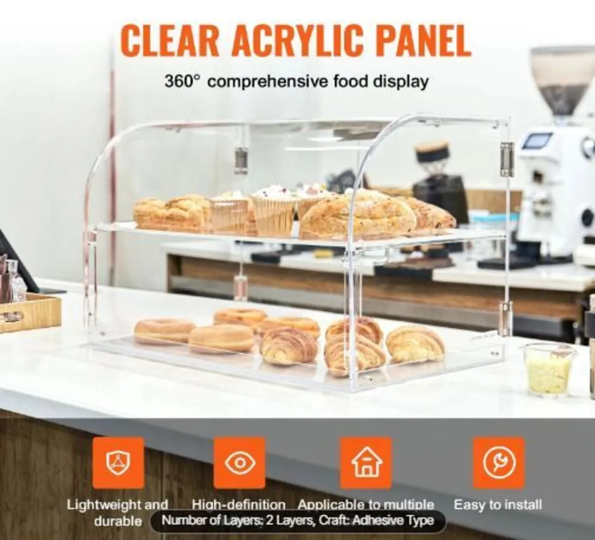 Pastry Display Case, 2-Tier Commercial - Image 4