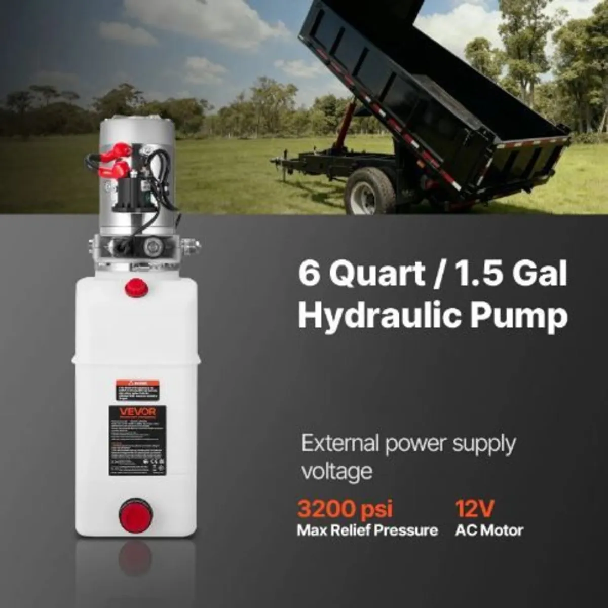 6 L Hydraulic Power Unit, Single Acting Dump - Image 3