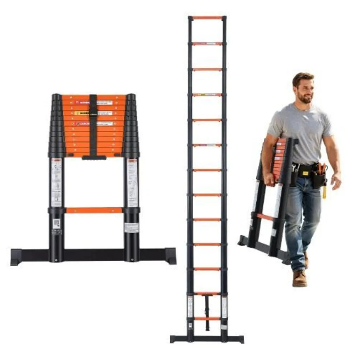 Telescoping Ladder, 380 cm Extension - Image 4