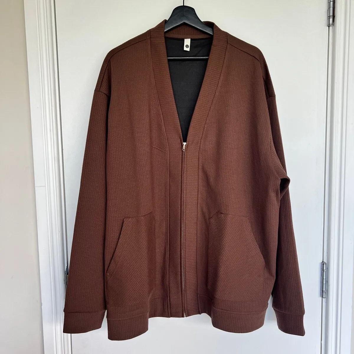 Men’s Brown Zip Cardigan - Image 1