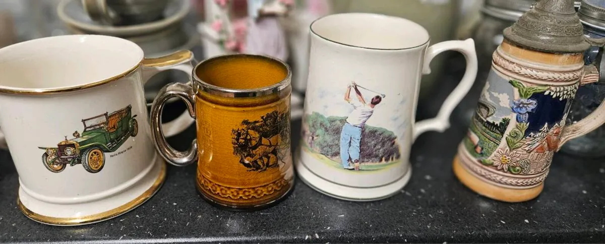 3 Collectable Mugs and Small Stein - Image 1