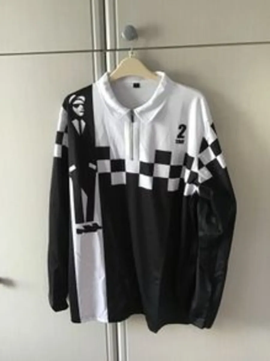 Ska themed Polo Shirt - 2 Tone, long sleeves