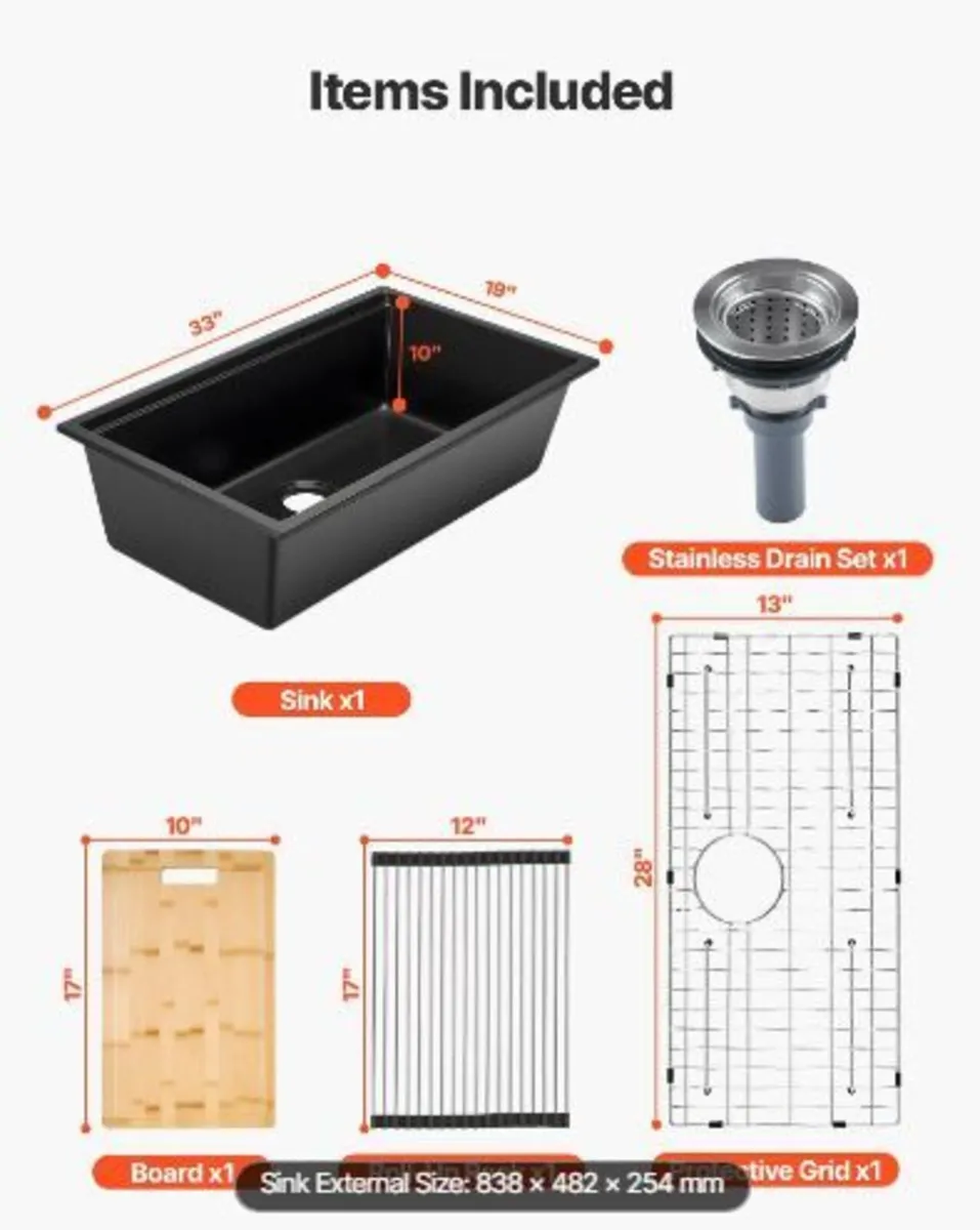 84 cm Kitchen Sink Workstation - Image 2