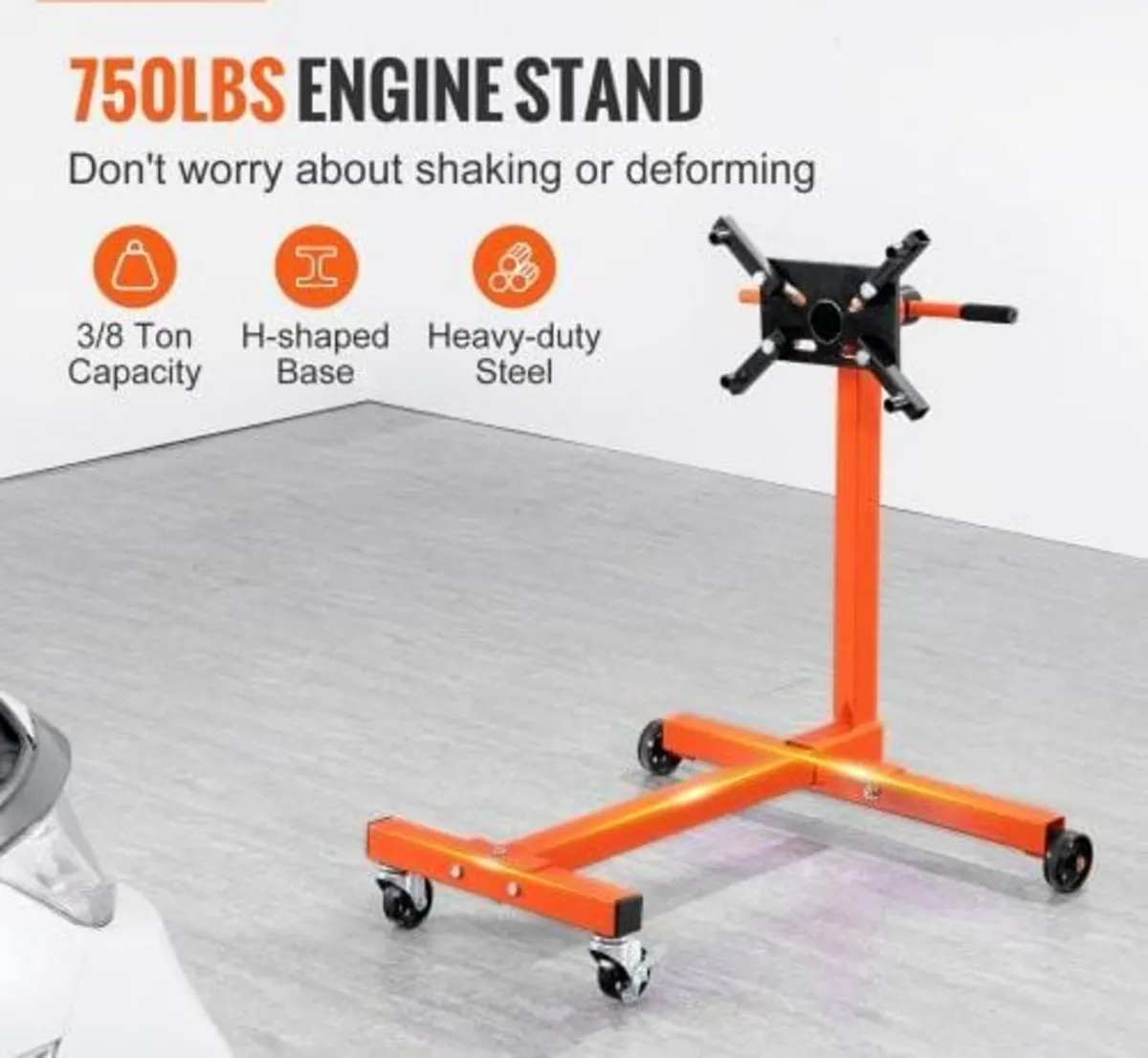 Engine Stand, 340 kg Rotating Engine Motor Stand w - Image 3