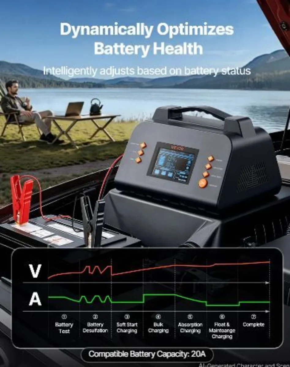 Smart Battery Charger 20A 6V 12V 24V - Image 4