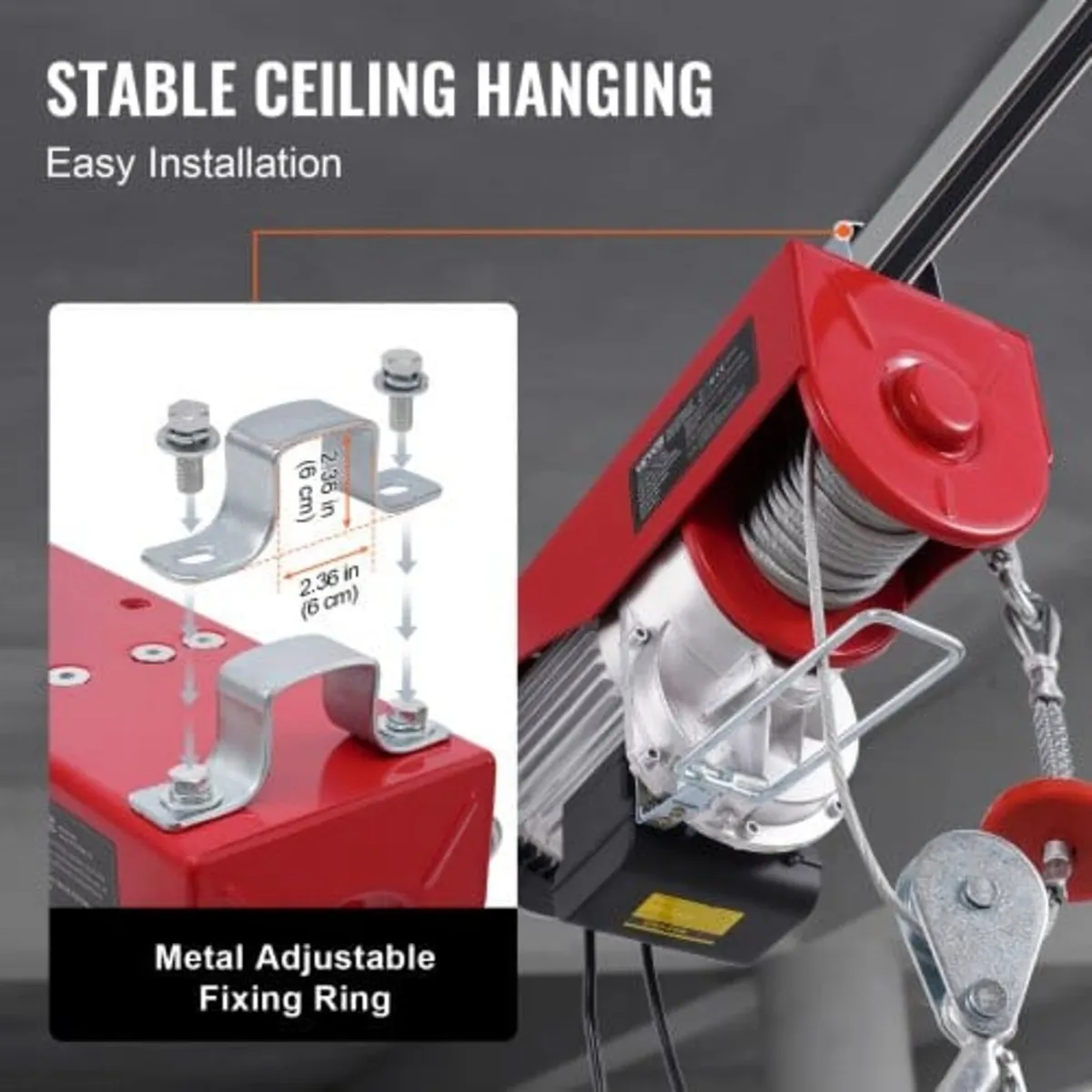 Electric Hoist Crane Winch 1197.5 kg with 426.7 cm - Image 2