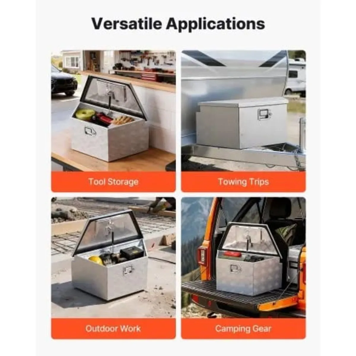 Trailer Tongue Box, 660 x 330 x 305 mm Aluminum Tr - Image 3
