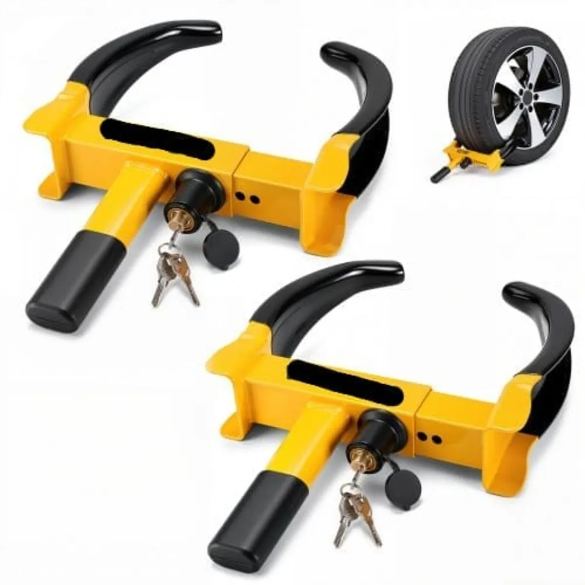 Wheel Lock, 2 Packs Universal Wheel Clamp Lock, Ad - Image 1