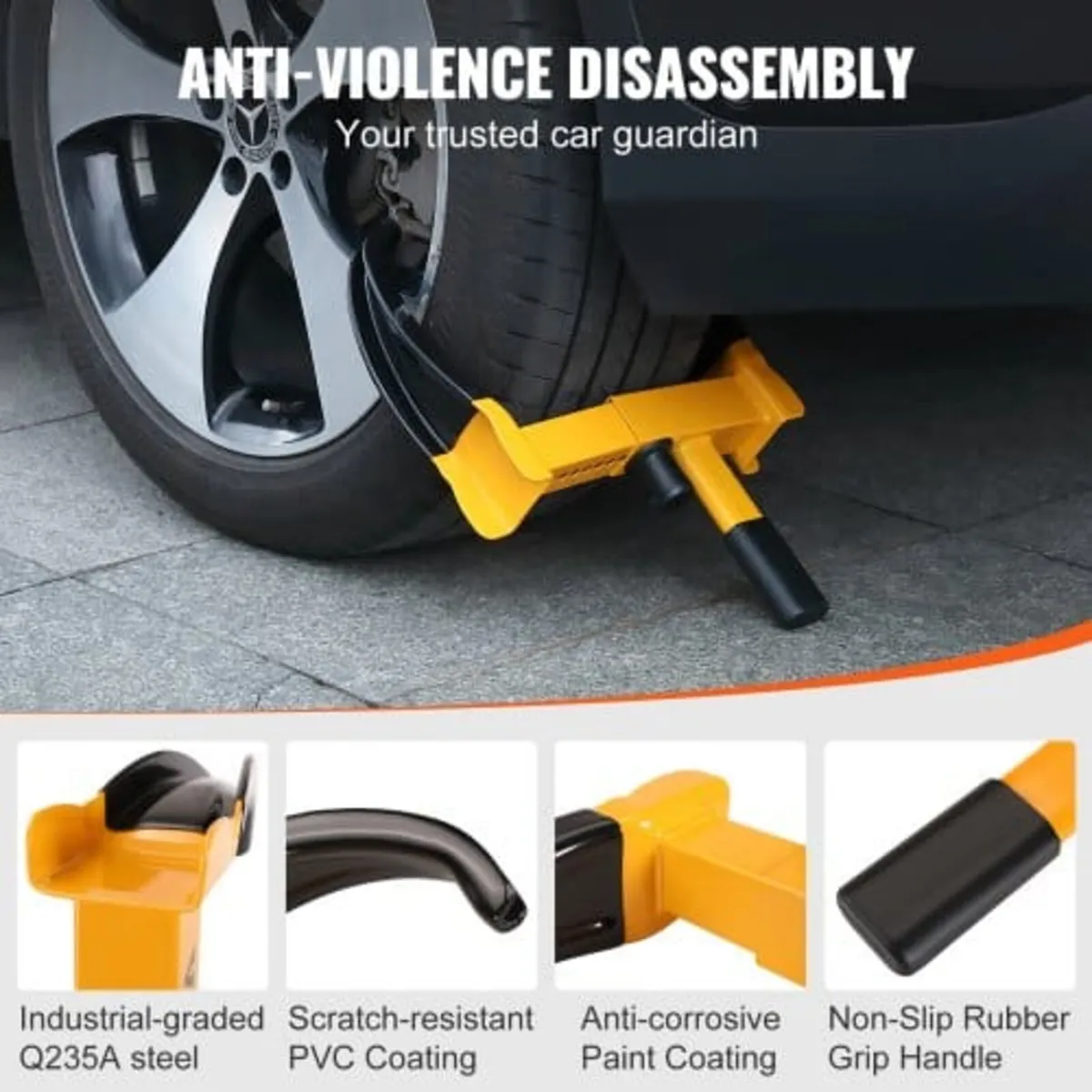 Wheel Lock, 2 Packs Universal Wheel Clamp Lock, Ad - Image 2