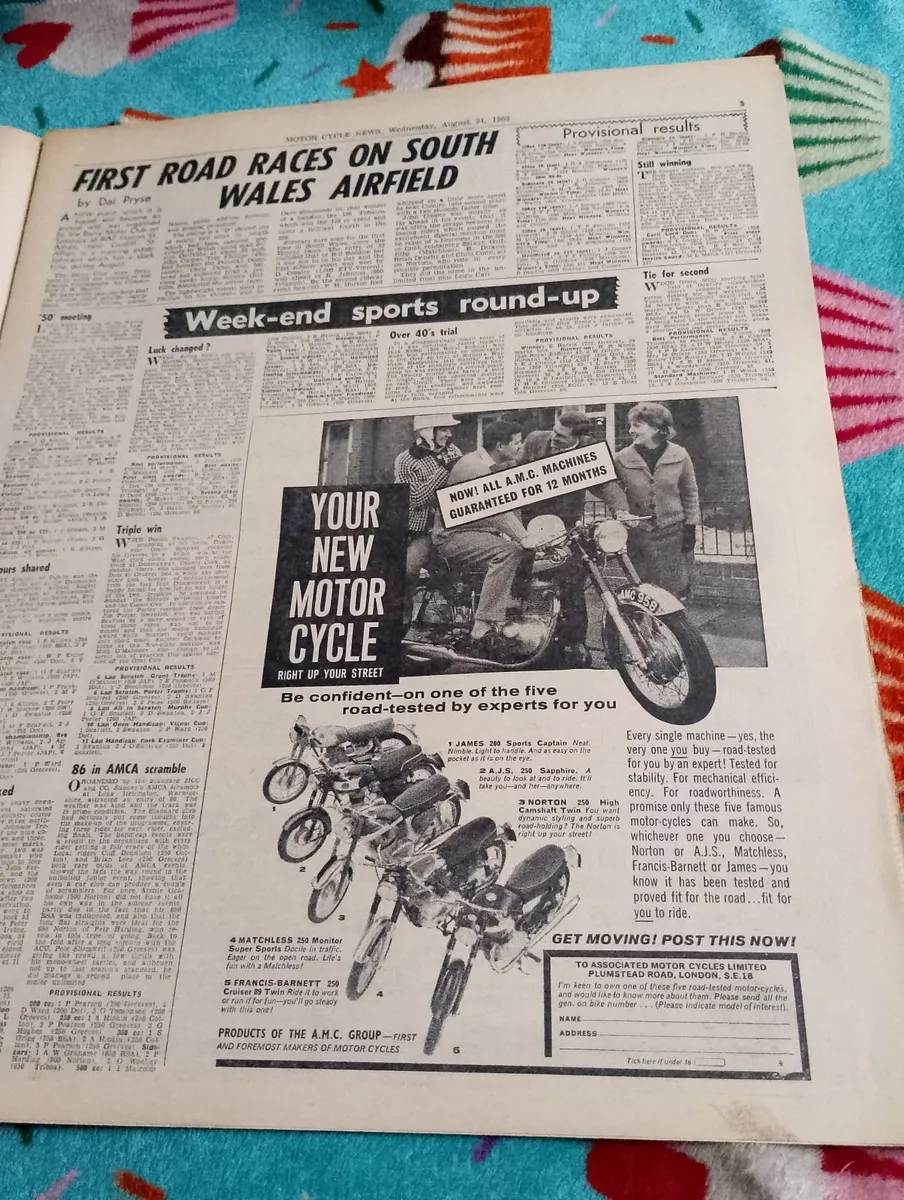 Vintage original motorcycle news MCN paper - Image 3