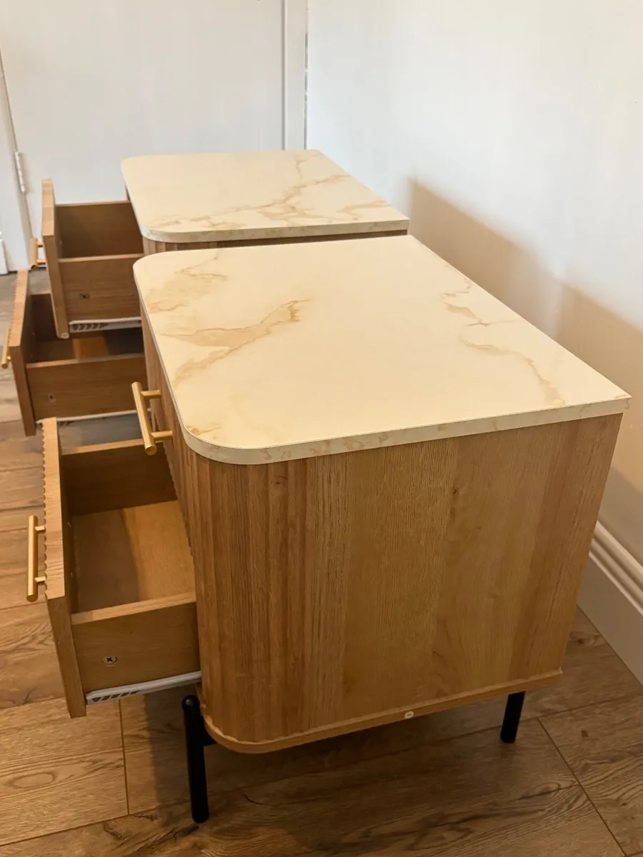 Pair of 2-Drawer Bedside Lockers - Image 2