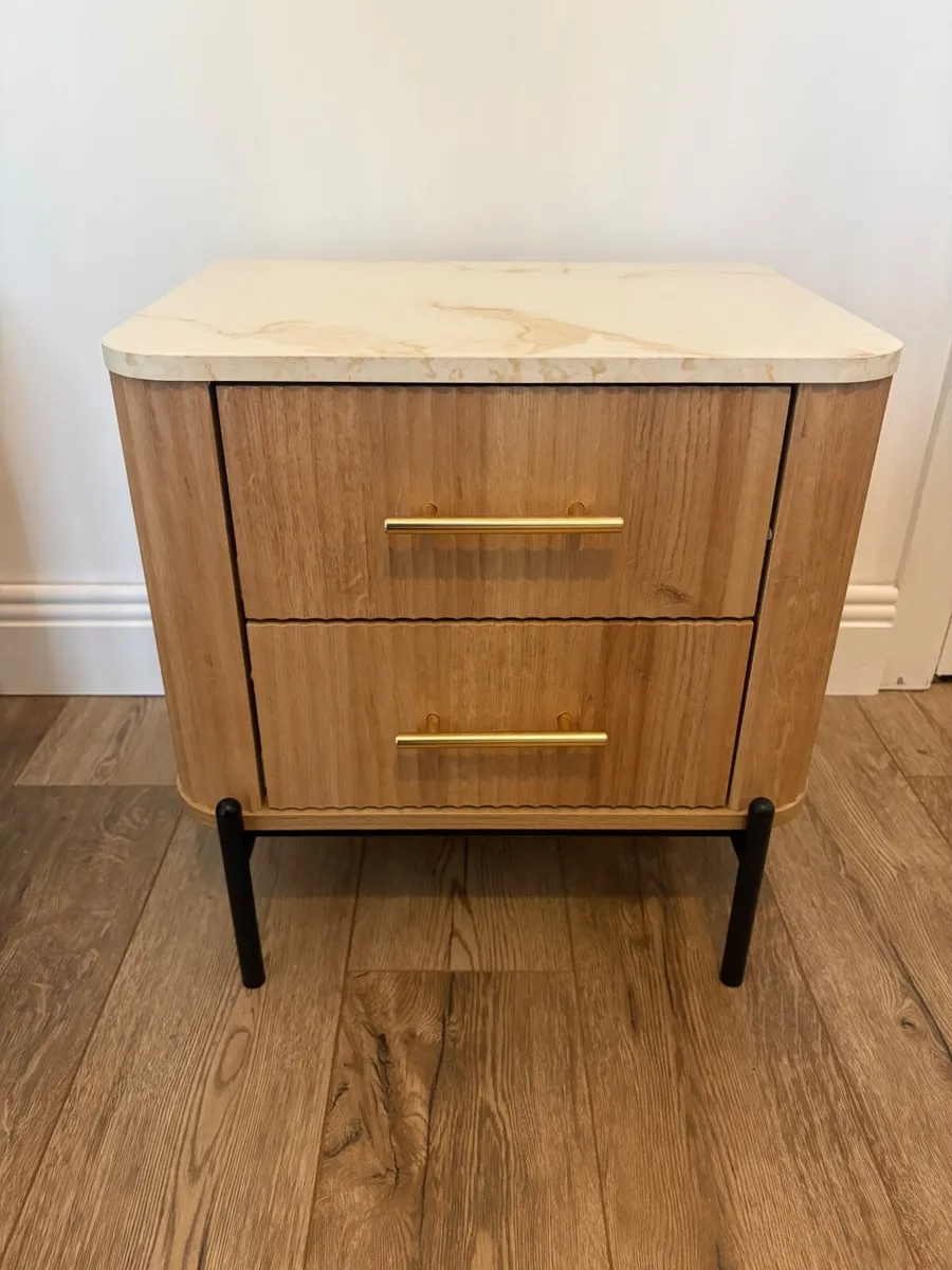 Pair of 2-Drawer Bedside Lockers - Image 1