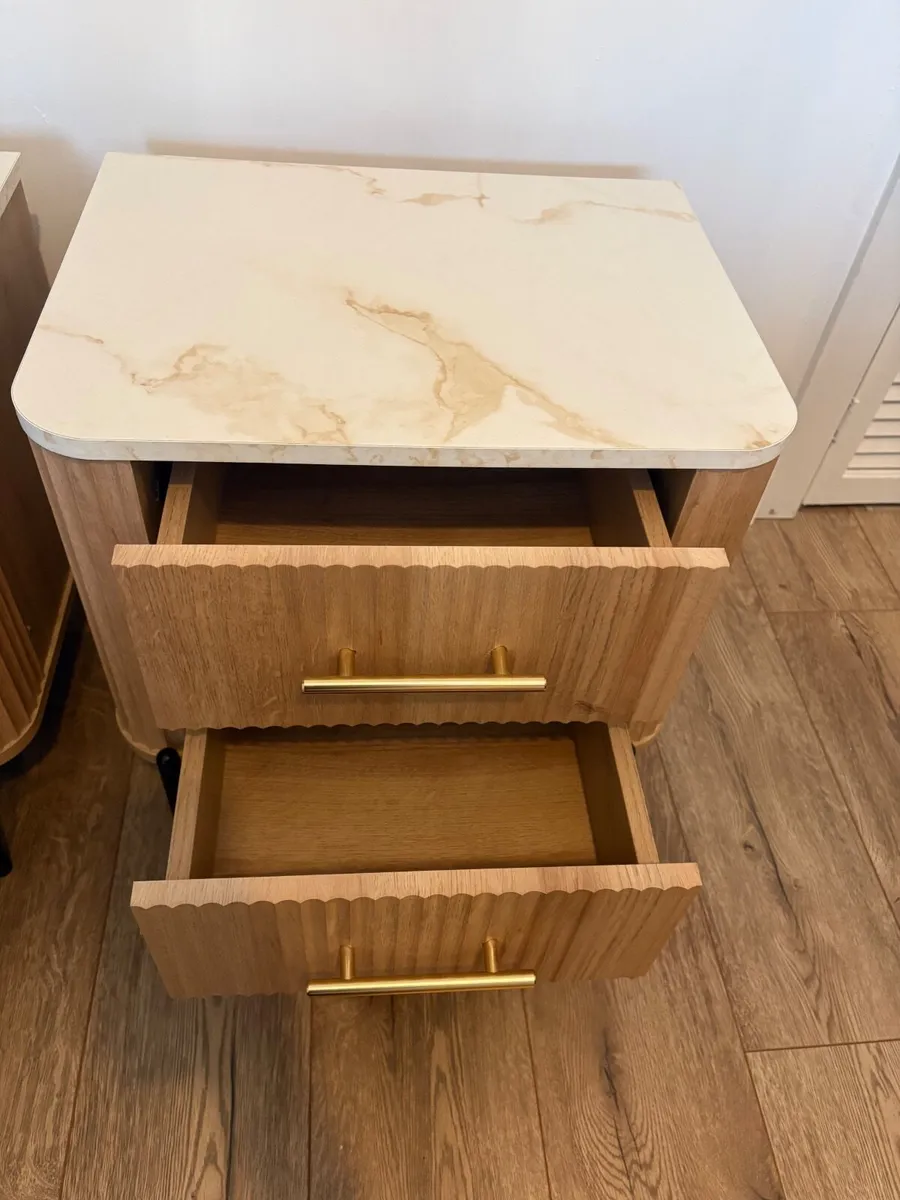 Pair of 2-Drawer Bedside Lockers - Image 3