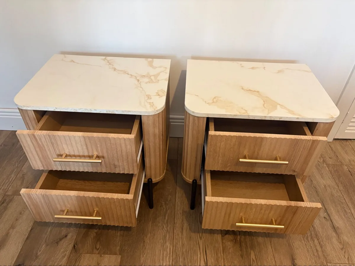 Pair of 2-Drawer Bedside Lockers - Image 4