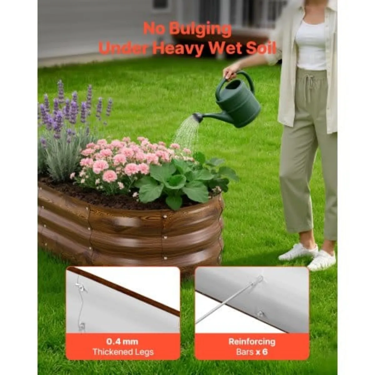 2 Pack Galvanized Raised Garden Beds, 1200 x 600 x - Image 3