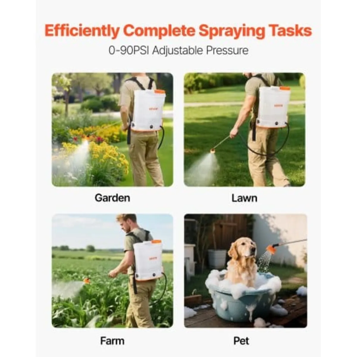 Battery Powered Backpack Sprayer, 12L Powerful Ele - Image 3