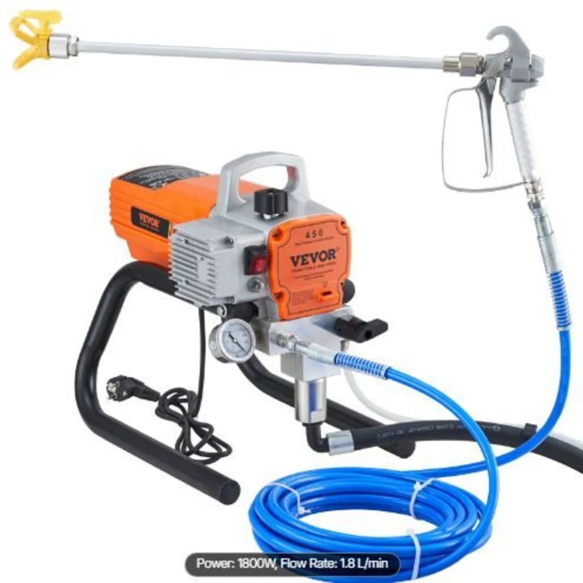Pro Airless Wall Paint Sprayer, 1800W - Image 3