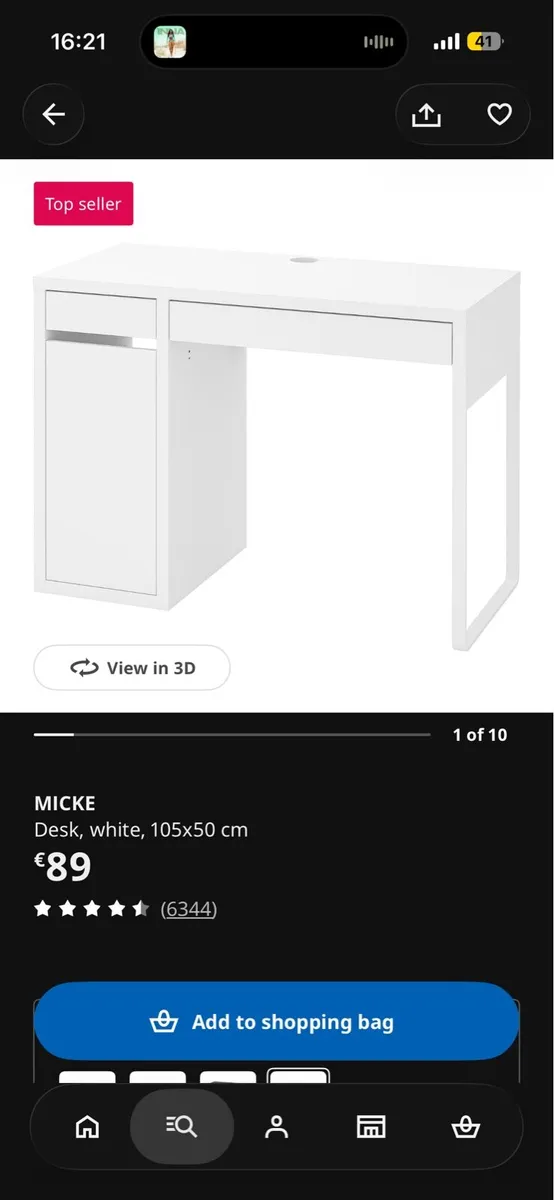 IKEA White Desk - Image 1
