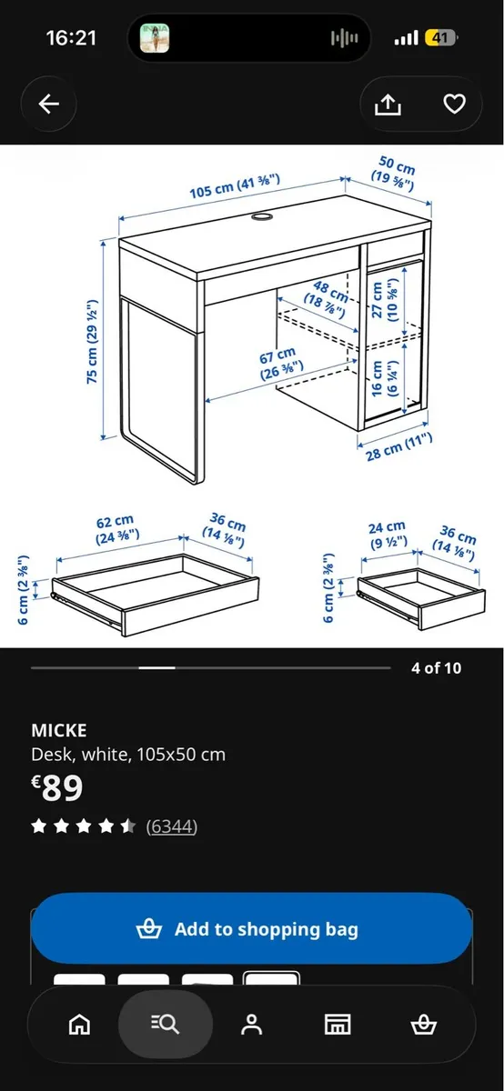 IKEA White Desk - Image 2