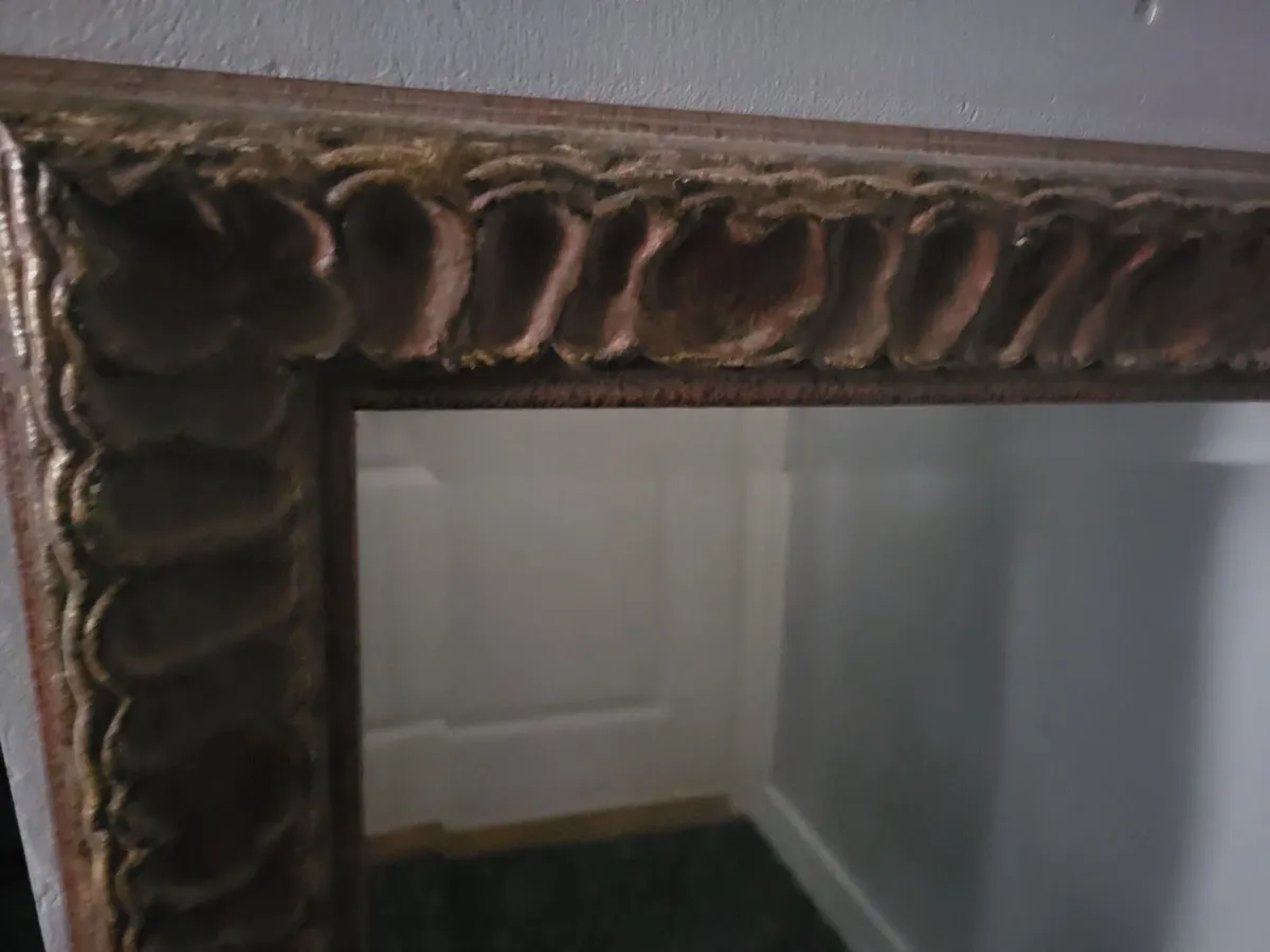 Large Mirror 74x104 cm moulded frame antique style - Image 2