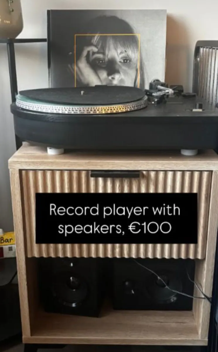 Vinyl Record Player with Speakers