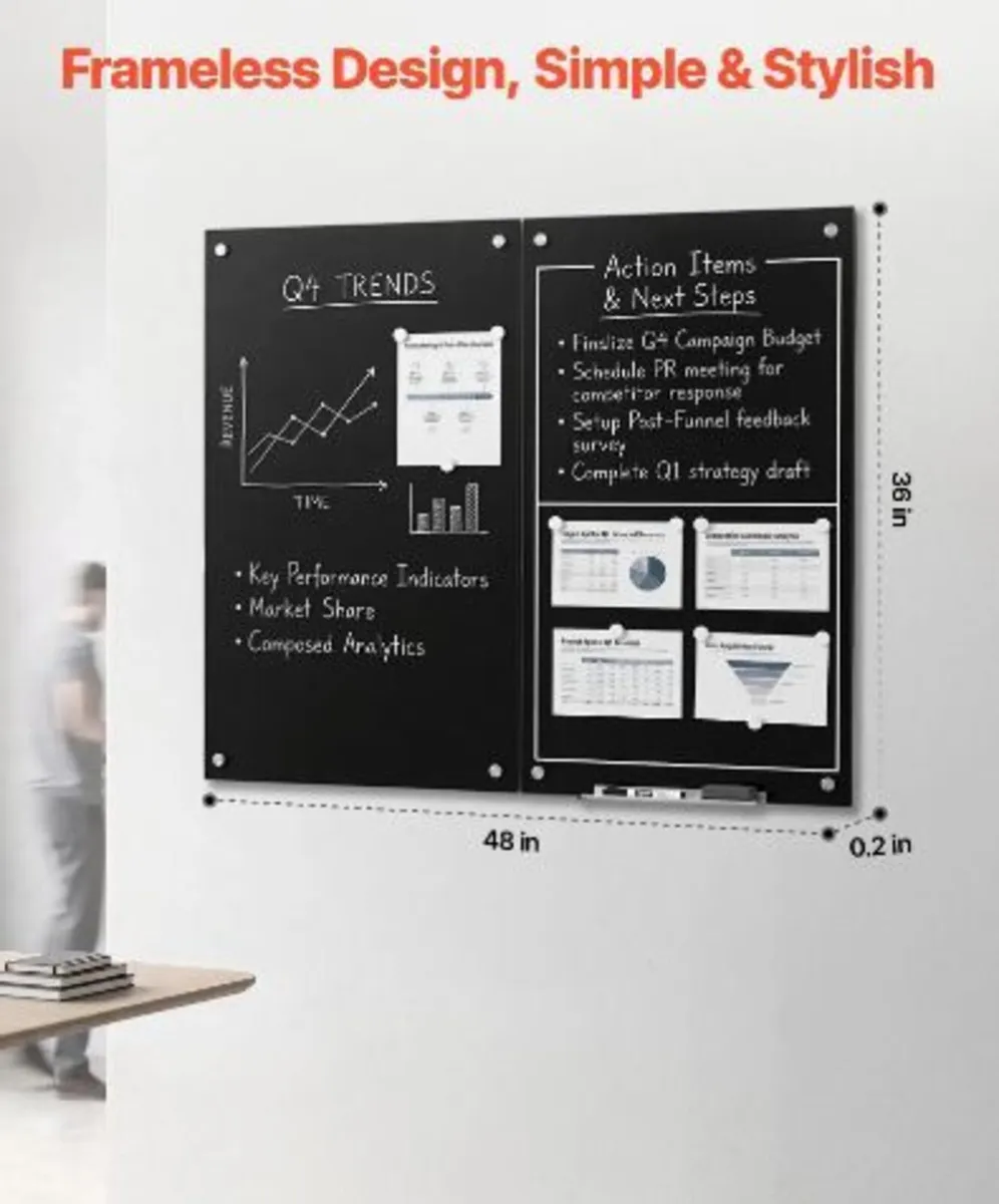 Glass Dry Erase Board 2 Pack 900 x 600 mm - Image 2