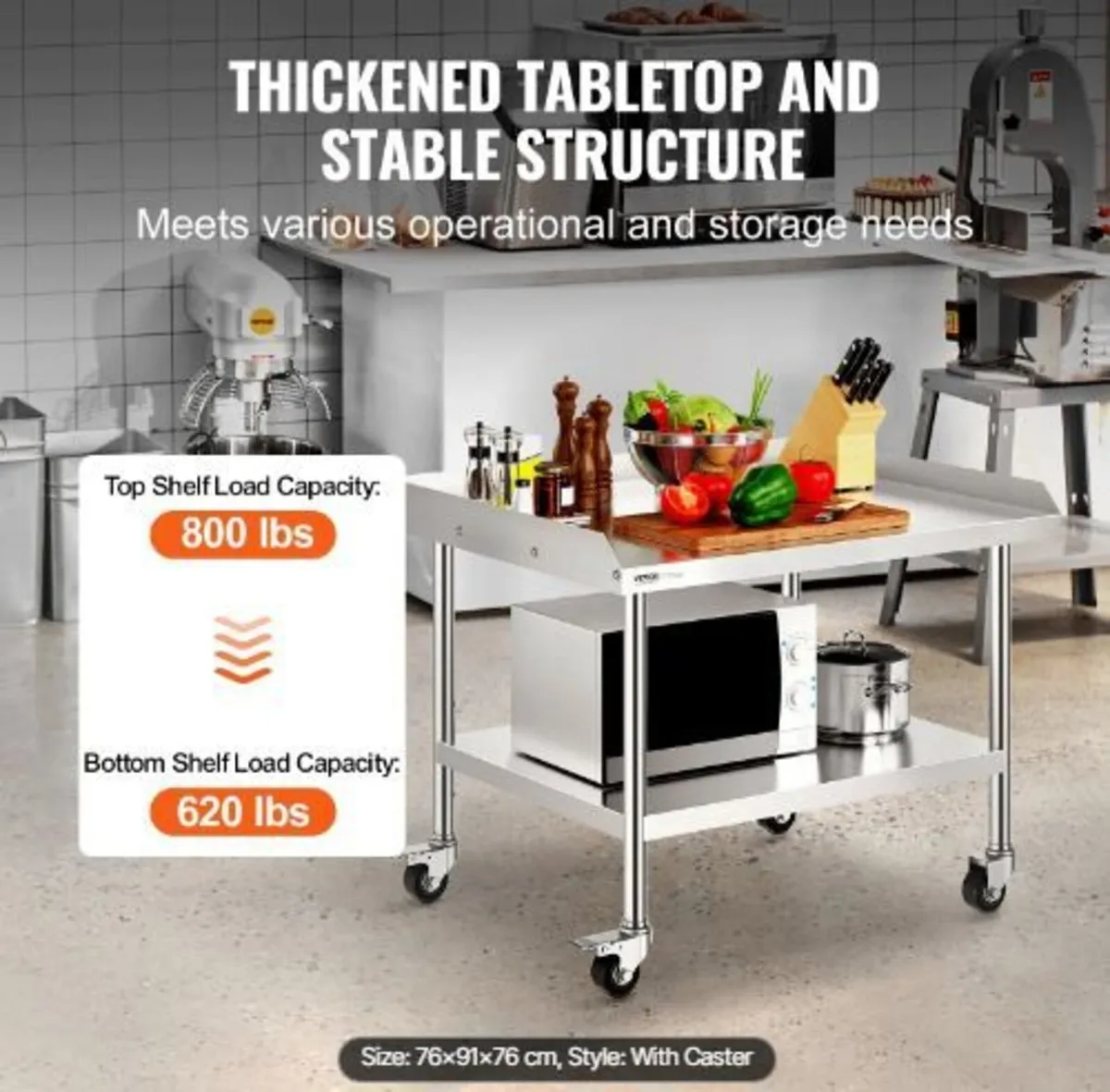 Stainless Steel Work Table 76.2x91.4 cm - Image 1