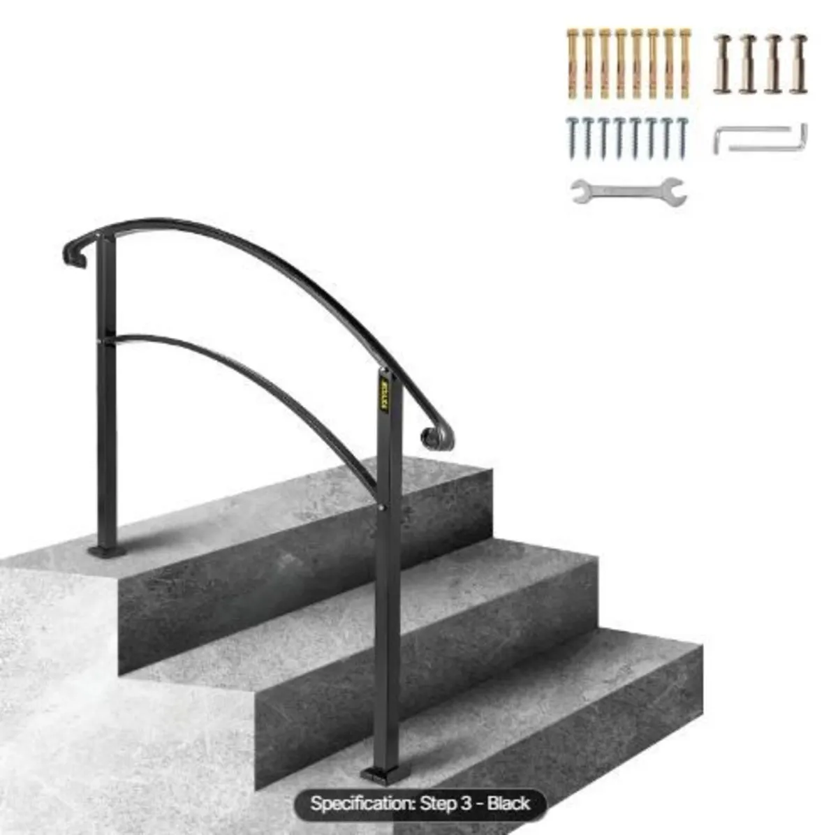 Handrails for Outdoor Steps, Fit 1 or 3 Steps - Image 4